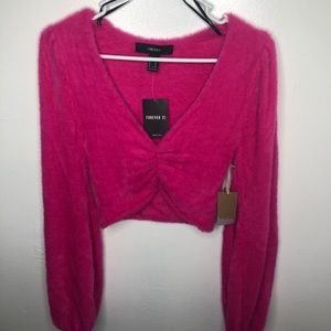 Hot Pink Furry Sweater